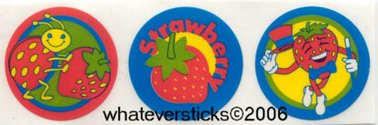 Vintage CTP Sniff Sticker Strip: 1987 Strawberry