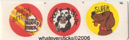 Teech-Um Sniff Sticker Strip:  Root Beer