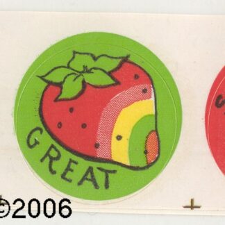 Teech-Um Sniff Sticker Strip:  Strawberry