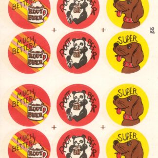 Teech-Um Sniff Sticker Sheet:  Root Beer
