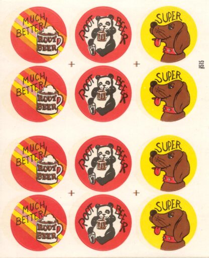Teech-Um Sniff Sticker Sheet:  Root Beer
