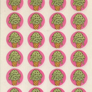 Trend Vintage Glossy Sniff Mini Sticker Sheet:  Ice Cream Cone