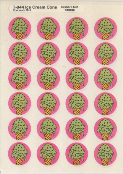 Trend Vintage Glossy Sniff Mini Sticker Sheet:  Ice Cream Cone
