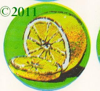 Vintage Dennison Sniff Sticker Strip:  Lemon