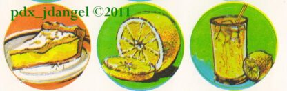 Vintage Dennison Sniff Sticker Strip:  Lemon
