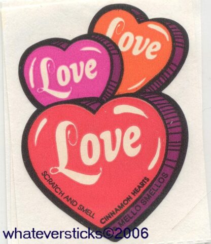 Mello Smello Matte Sniff Sticker-Cinnamon Hearts