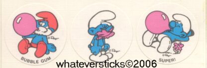 Smurf Matte Sniff Sticker Strip-Bubble Gum