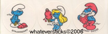 Smurf Matte Sniff Sticker Strip-Strawberry
