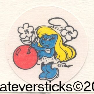 Smurf Matte Sniff Sticker Strip-Cherry