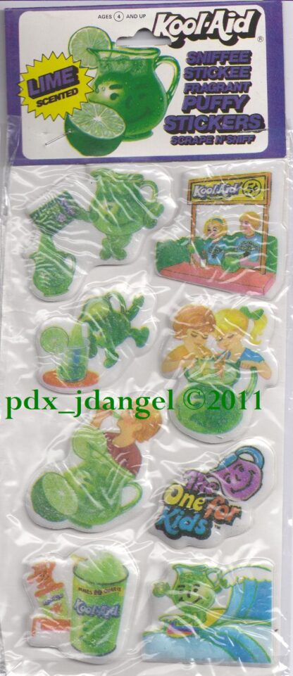Kool-Aid Puffy Sniff Sticker Sheet: Lime