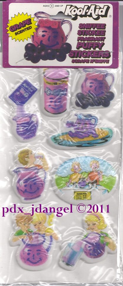 Kool-Aid Puffy Sniff Sticker Sheet: Grape