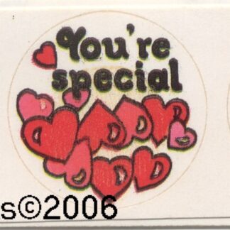 Vintage Paper Art Sniff Sticker Strip-Candy Heart