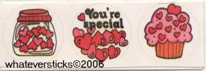 Vintage Paper Art Sniff Sticker Strip-Candy Heart