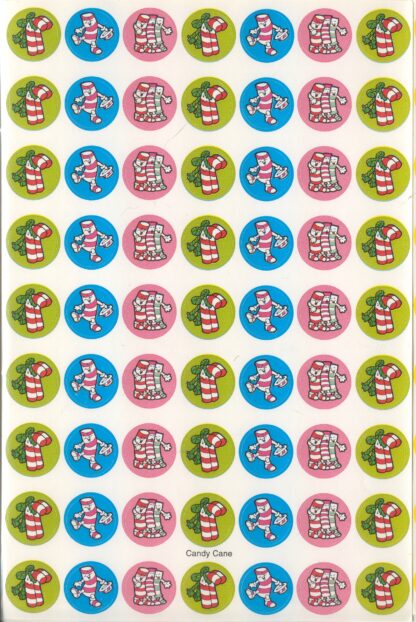 Vintage CTP Mini Sniff Sticker Sheet-Candy Cane