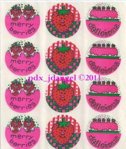 Vintage Eureka Sniff Sticker Sheet: Strawberry