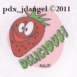 Allie Sniff Sticker-Strawberry