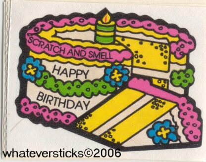 Mello Smello Matte Sniff Sticker-Birthday Cake, S2