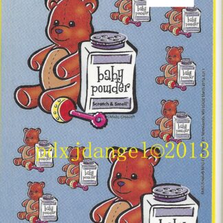 Mello Smello Sniff Sticker Sheet: Baby Powder (Blue)