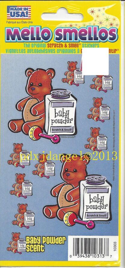 Mello Smello Sniff Sticker Sheet: Baby Powder (Blue)
