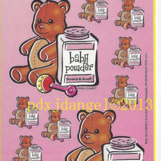 Mello Smello Sniff Sticker Sheet: Baby Powder (Pink)
