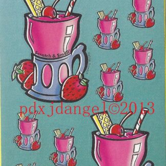 Mello Smello Sniff Sticker Sheet: Strawberry