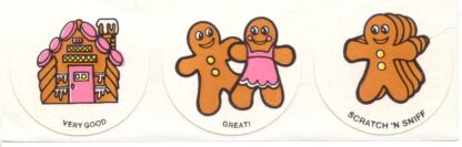 Vintage CTP Sniff Sticker Strip: 1981 Gingerbread