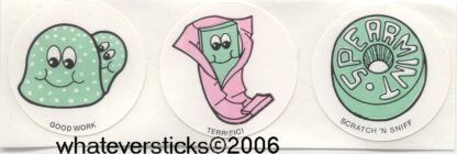 Vintage CTP Sniff Sticker Strip: 1981 Spearmint