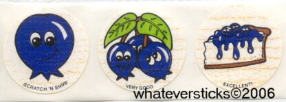 Vintage Matte CTP Sniff Sticker Strip: 1981 Blueberry