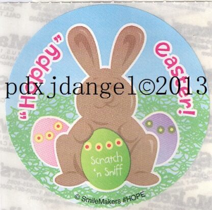 Smilemakers Sniff Sticker-Chocolate Easter Bunny (Blue)