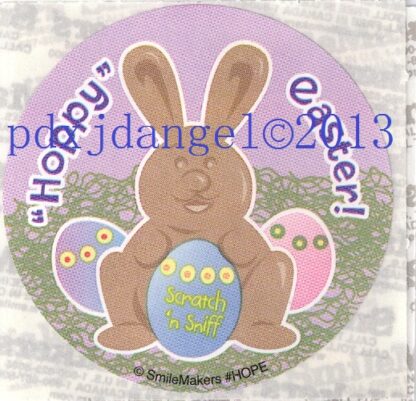 Smilemakers Sniff Sticker-Chocolate Easter Bunny (Purple)