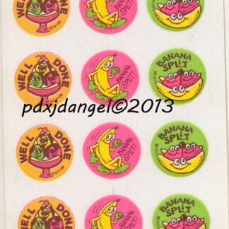 Teech-Um Glossy Sniff Sticker Sheet:  Banana Split