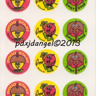 Teech-Um Glossy Sniff Sticker Sheet:  Caramel Apple