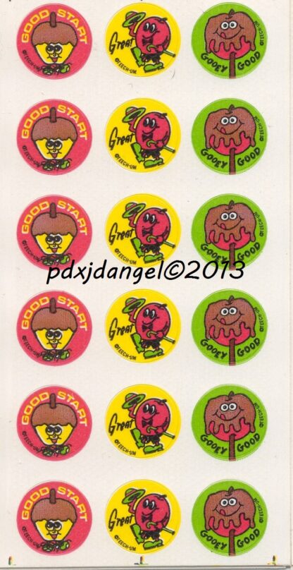 Teech-Um Glossy Sniff Sticker Sheet:  Caramel Apple