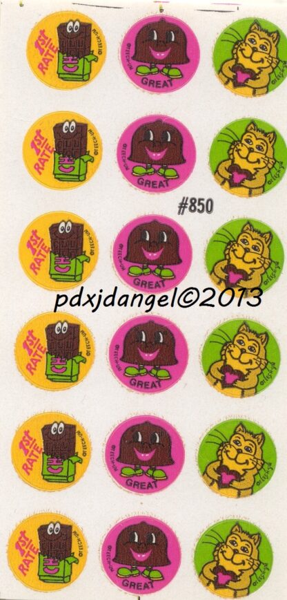 Teech-Um Glossy Sniff Sticker Sheet:  Chocolate