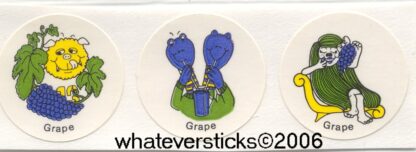 Vintage CTP Matte Sniff Sticker Strip: Creatures Grape