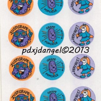 Teech-Um Glossy Sniff Sticker Sheet:  Grape