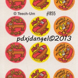 Teech-Um Glossy Sniff Sticker Sheet:  Hot Dog