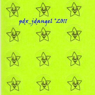 Teech-Um Matte Sniff Sticker Sheet:  Mint Stars