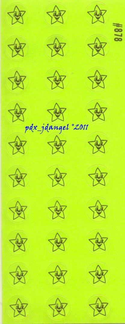 Teech-Um Matte Sniff Sticker Sheet:  Mint Stars