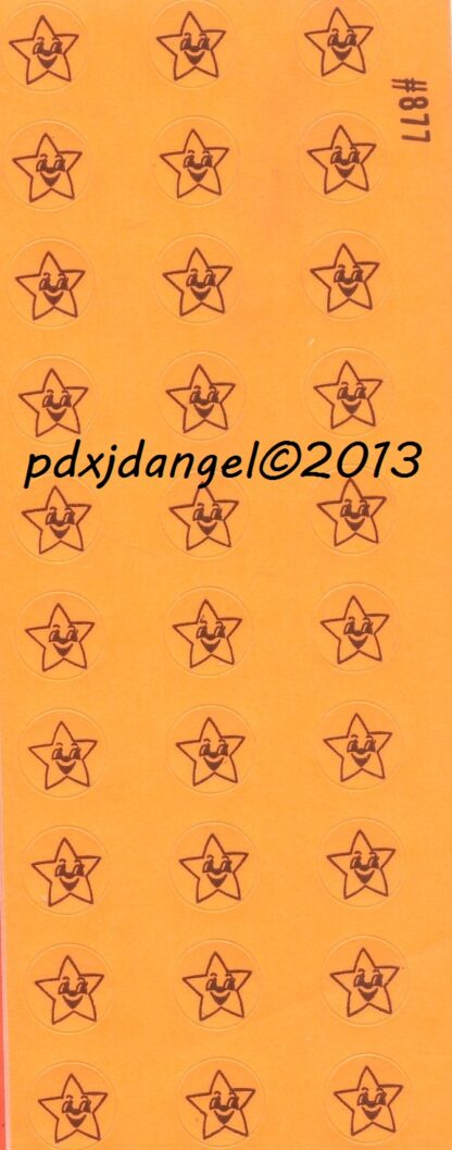 Teech-Um Matte Sniff Sticker Sheet:  Orange