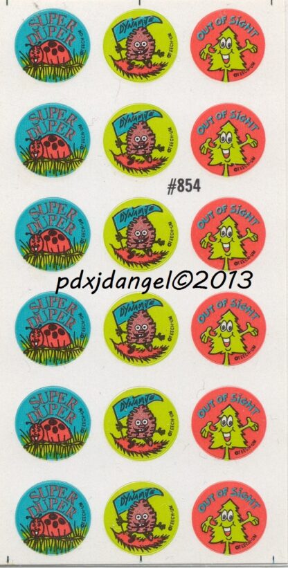 Teech-Um Glossy Sniff Sticker Sheet:  Pine