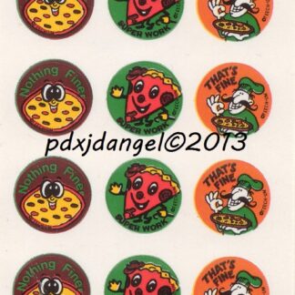 Teech-Um Glossy Sniff Sticker Sheet:  Pizza