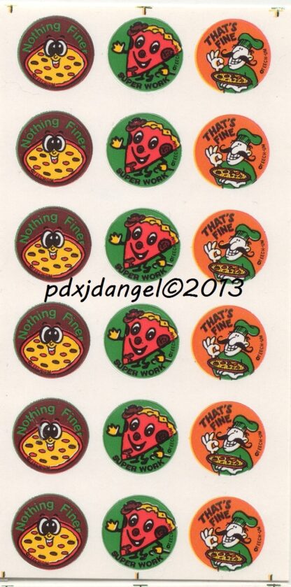 Teech-Um Glossy Sniff Sticker Sheet:  Pizza