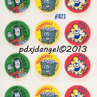 Teech-Um Glossy Sniff Sticker Sheet:  Popcorn