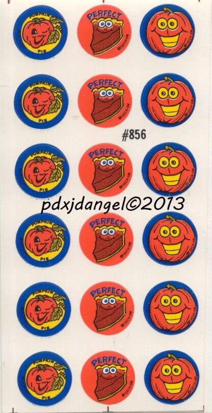 Teech-Um Glossy Sniff Sticker Sheet:  Pumpkin Pie