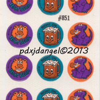 Teech-Um Glossy Sniff Sticker Sheet:  Root Beer