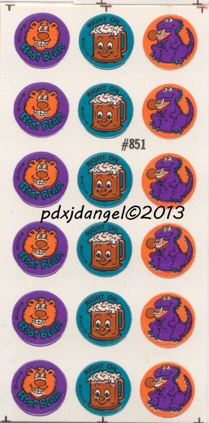 Teech-Um Glossy Sniff Sticker Sheet:  Root Beer