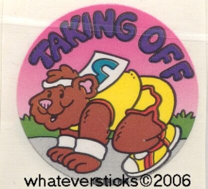 Trend Glossy Sniff Sticker: Taking Off