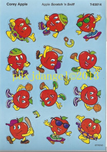 Trend Glossy Sniff Sticker Sheet-Diecut (Apple 1)
