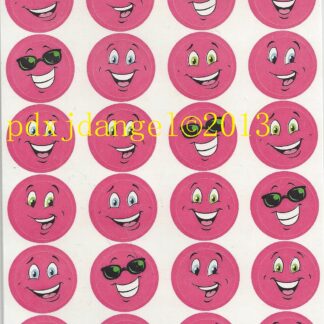Trend Glossy Sniff Sticker Sheet-Smiley Face (Bubblegum)